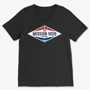 Mission Viejo California Diamond Star Soft Lightweight V-Neck