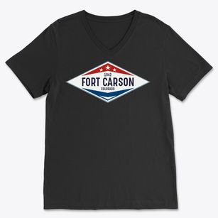 Fort Carson Colorado Diamond Star Soft Lightweight V-Neck