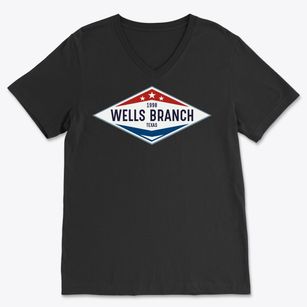 Wells Branch Texas Diamond Star Soft Lightweight V-Neck