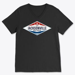 Jacksonville North Carolina Diamond Star Soft Lightweight V-Neck