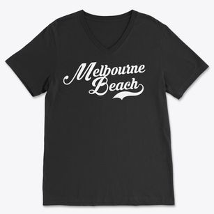 Melbourne Beach Florida Vintage Team Soft Lightweight V-Neck