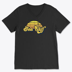 Sea Cliff New York Sublime Sunset Soft Lightweight V-Neck