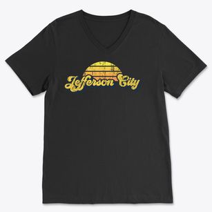 Jefferson City Missouri Sublime Sunset Soft Lightweight V-Neck