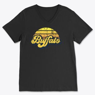 Buffalo North Dakota Sublime Sunset Soft Lightweight V-Neck