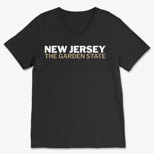  New Jersey White and Gold Soft Lightweight V-Neck