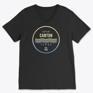 Canton Texas Color Fade Soft Lightweight V-Neck