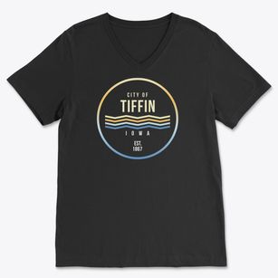 Tiffin Iowa Color Fade Soft Lightweight V-Neck