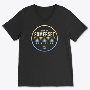 Somerset New York Color Fade Soft Lightweight V-Neck