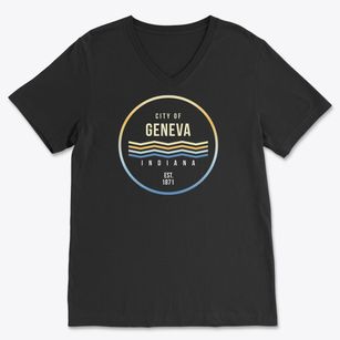 Geneva Indiana Color Fade Soft Lightweight V-Neck