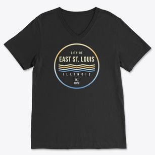 East St. Louis Illinois Color Fade Soft Lightweight V-Neck