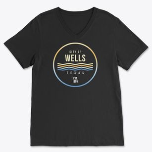Wells Texas Color Fade Soft Lightweight V-Neck