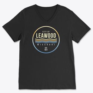Leawood Missouri Color Fade Soft Lightweight V-Neck