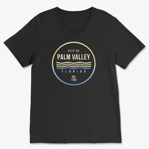 Palm Valley Florida Color Fade Soft Lightweight V-Neck