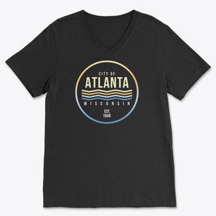 Atlanta Wisconsin Color Fade Soft Lightweight V-Neck