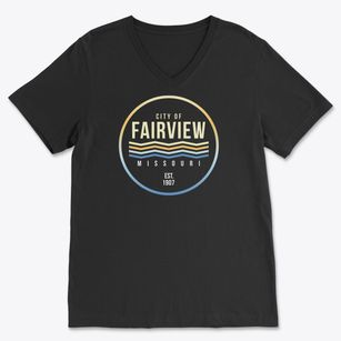Fairview Missouri Color Fade Soft Lightweight V-Neck