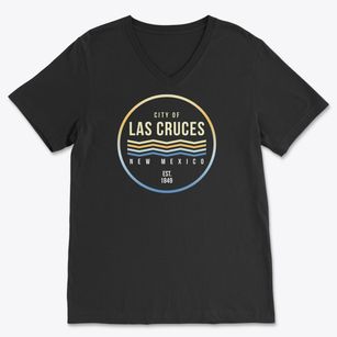 Las Cruces New Mexico Color Fade Soft Lightweight V-Neck