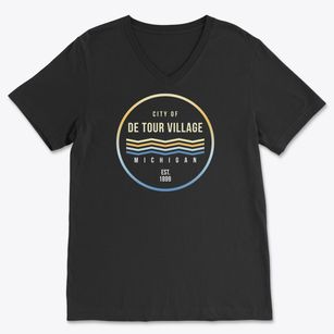 De Tour Village Michigan Color Fade Soft Lightweight V-Neck