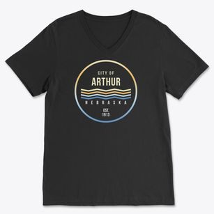 Arthur Nebraska Color Fade Soft Lightweight V-Neck
