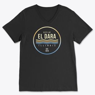 El Dara Illinois Color Fade Soft Lightweight V-Neck