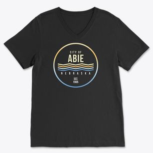 Abie Nebraska Color Fade Soft Lightweight V-Neck