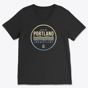 Portland Connecticut Color Fade Soft Lightweight V-Neck