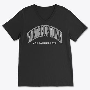 Winthrop Town Massachusetts Inline Soft Lightweight V-Neck