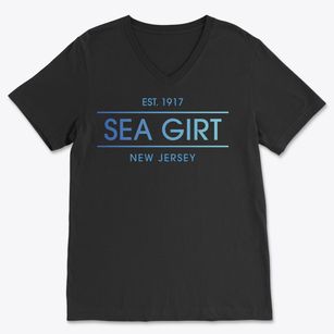 Sea Girt New Jersey Horizon Soft Lightweight V-Neck