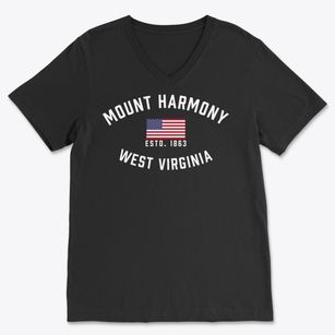 Mount Harmony West Virginia Patriot Soft Lightweight V-Neck