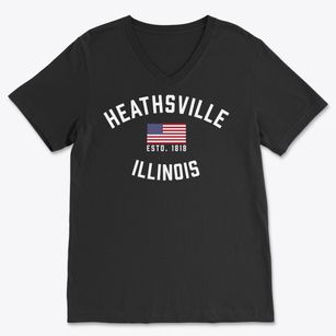 Heathsville Illinois Patriot Soft Lightweight V-Neck
