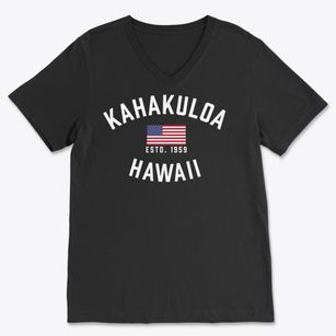 Kahakuloa Hawaii Patriot Soft Lightweight V-Neck