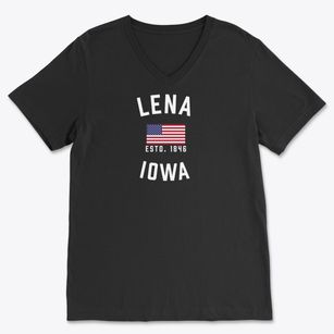 Lena Iowa Patriot Soft Lightweight V-Neck