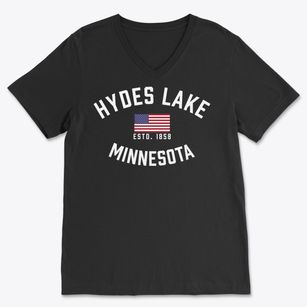 Hydes Lake Minnesota Patriot Soft Lightweight V-Neck