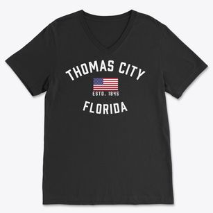 Thomas City Florida Patriot Soft Lightweight V-Neck