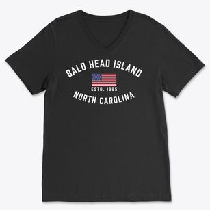 Bald Head Island North Carolina Patriot Soft Lightweight V-Neck