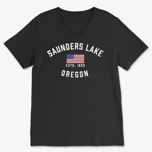 Saunders Lake Oregon Patriot Soft Lightweight V-Neck