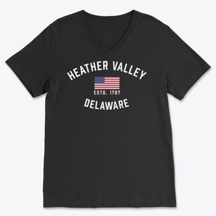 Heather Valley Delaware Patriot Soft Lightweight V-Neck