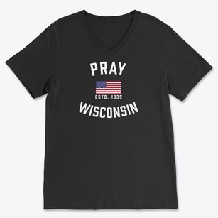Pray Wisconsin Patriot Soft Lightweight V-Neck