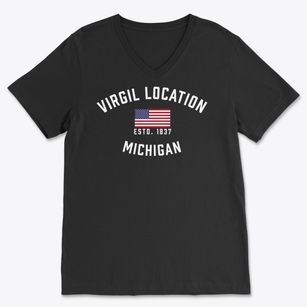 Virgil Location Michigan Patriot Soft Lightweight V-Neck