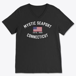 Mystic Seaport Connecticut Patriot Soft Lightweight V-Neck
