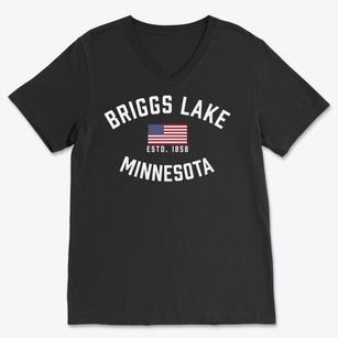 Briggs Lake Minnesota Patriot Soft Lightweight V-Neck