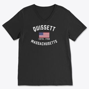 Quissett Massachusetts Patriot Soft Lightweight V-Neck