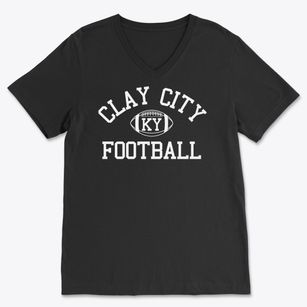 Clay City Kentucky Football Soft Lightweight V-Neck