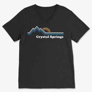 Crystal Springs West Virginia Mountain View Soft Lightweight V-Neck