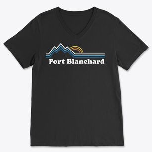 Port Blanchard Pennsylvania Mountain View Soft Lightweight V-Neck
