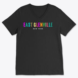 East Glenville New York Color Pop Soft Lightweight V-Neck