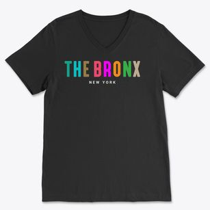 The Bronx New York Color Pop Soft Lightweight V-Neck