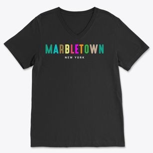 Marbletown New York Color Pop Soft Lightweight V-Neck