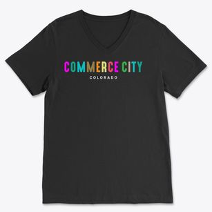 Commerce City Colorado Color Pop Soft Lightweight V-Neck