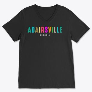 Adairsville Georgia Color Pop Soft Lightweight V-Neck