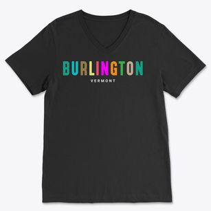 Burlington Vermont Color Pop Soft Lightweight V-Neck